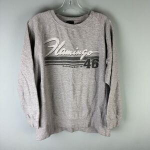 Flamingo Las Vegas Size Medium Gray Crewneck Sweatshirt